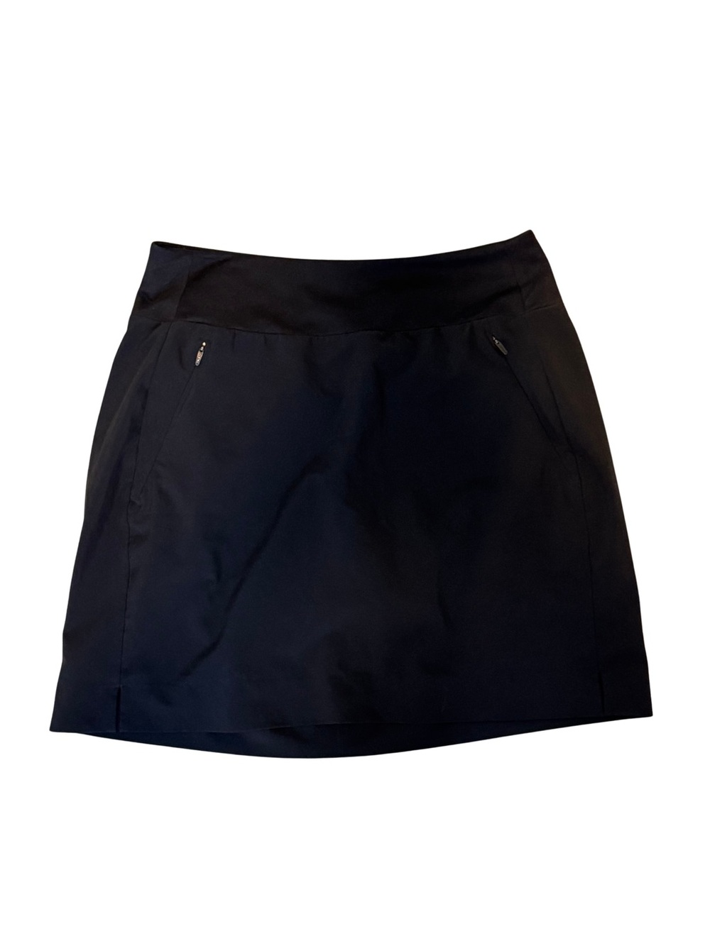 Athleta SoHo Skort Size 2 Black Built-in Shorts Zip Pockets Golf Tennis